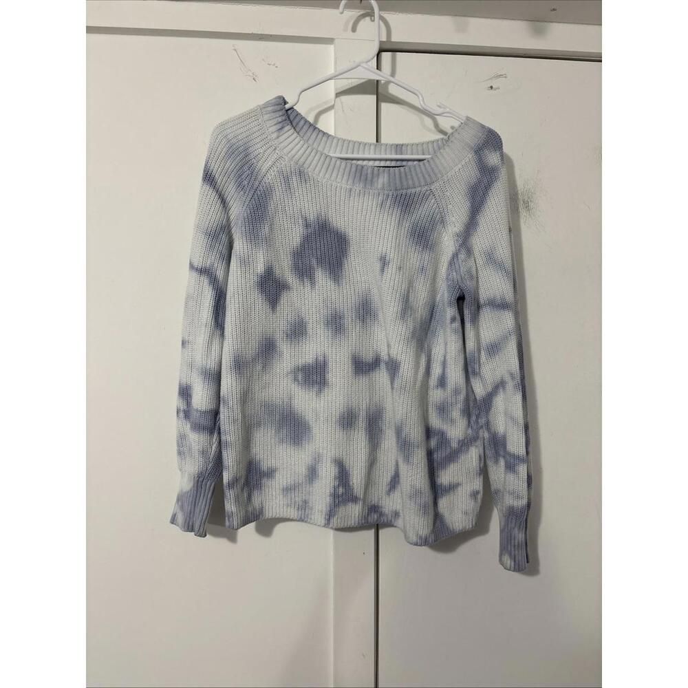 Ladies 525 America Blue S Water Blue Melange Pullover Small Ribbed Knit